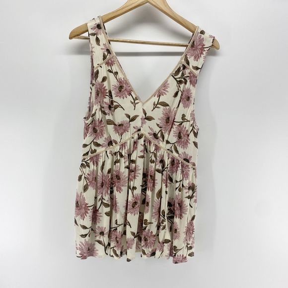 American Eagle Outfitters Tops - AMERICAN EAGLE Babydoll Floral Tank Blouse